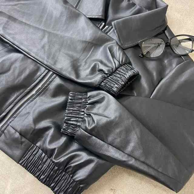 合成皮革ショートジャケット