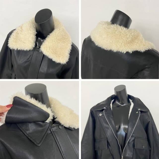 エリファー合成皮革ジャケット