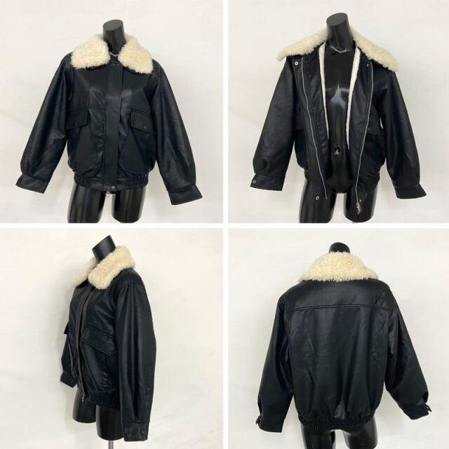 エリファー合成皮革ジャケット
