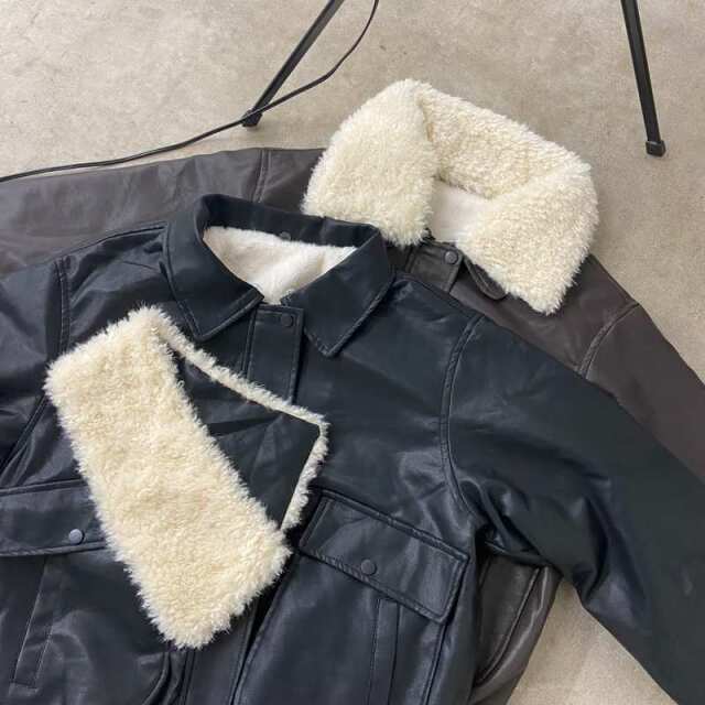 エリファー合成皮革ジャケット