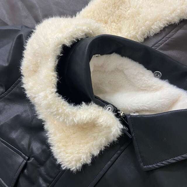エリファー合成皮革ジャケット