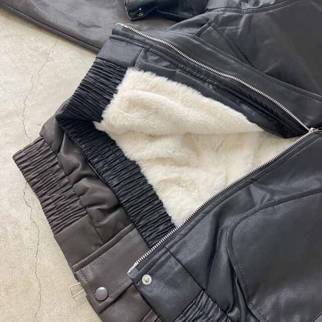 エリファー合成皮革ジャケット