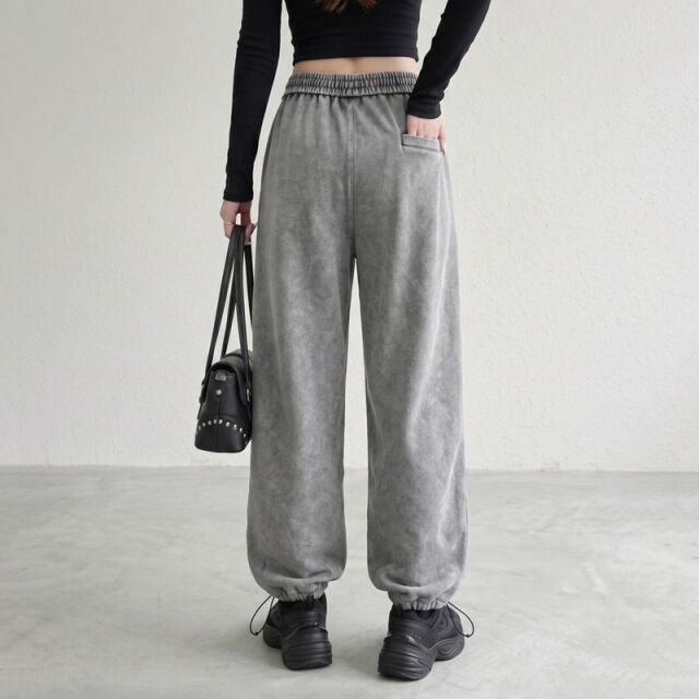 ストーンロゴカットワイドパンツ