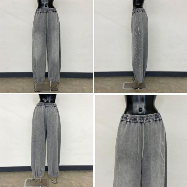 ストーンロゴカットワイドパンツ
