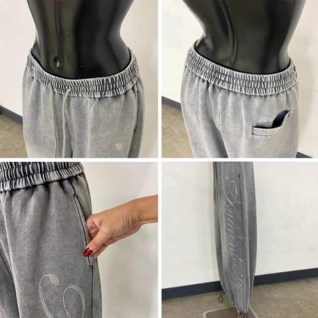 ストーンロゴカットワイドパンツ