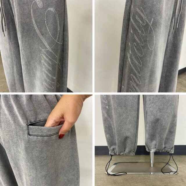 ストーンロゴカットワイドパンツ