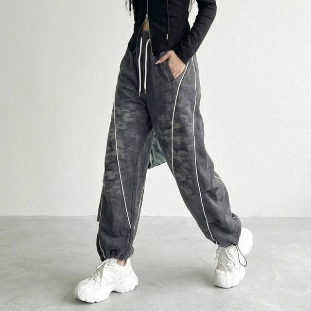 ブリーチライン迷彩ワイドパンツ