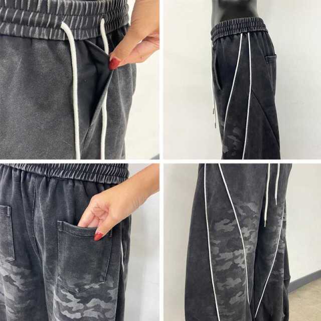 ブリーチライン迷彩ワイドパンツ