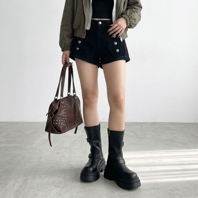 ボタンコーデュロイショートパンツ
