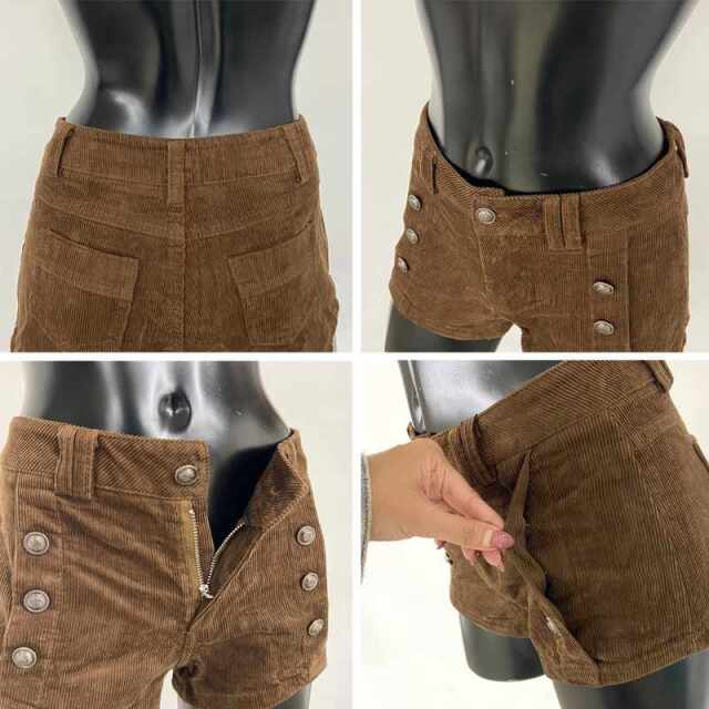 ボタンコーデュロイショートパンツ