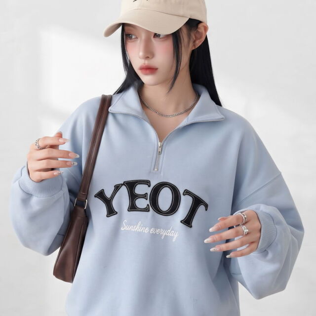 ハーフZIPロゴチュニック　