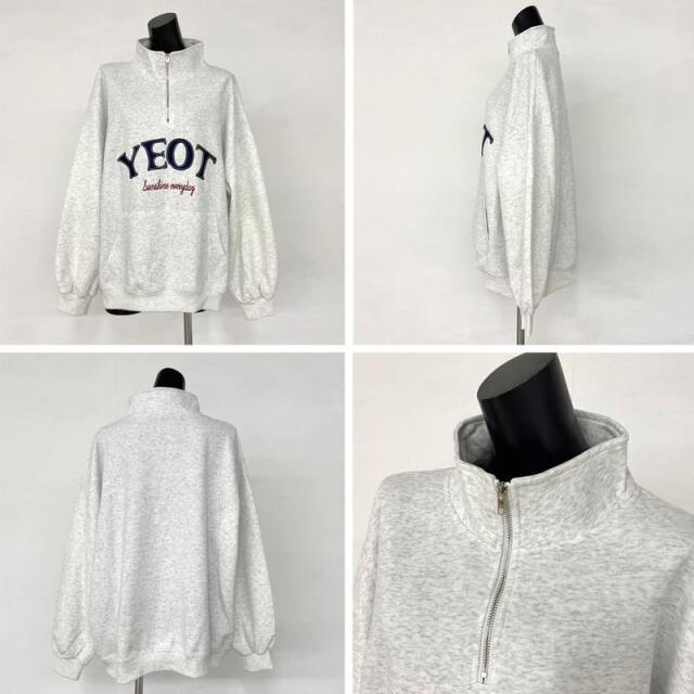 ハーフZIPロゴチュニック　