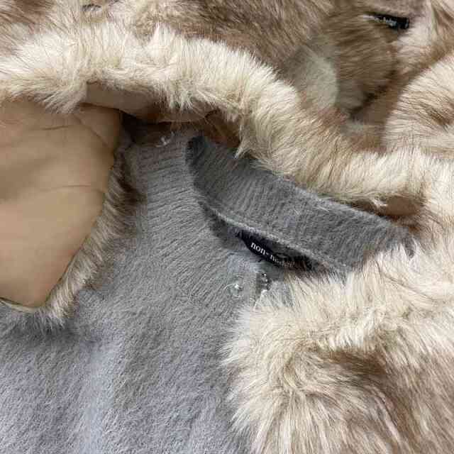 ファーZIPショートカーディガン
