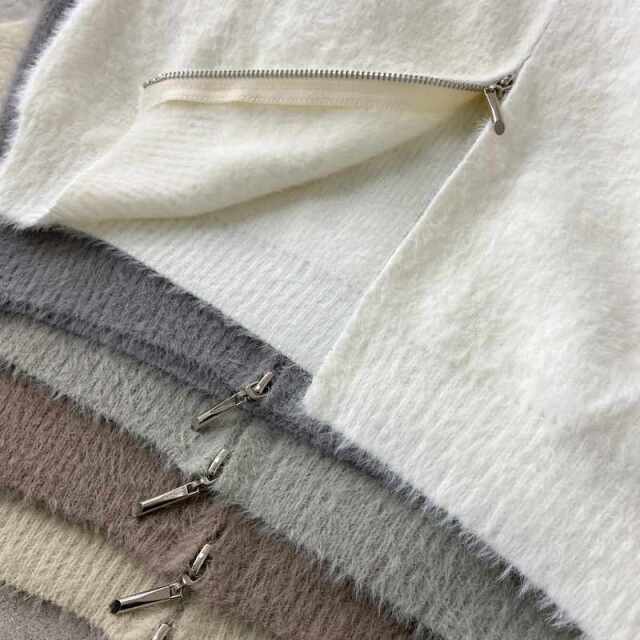 ファーZIPショートカーディガン