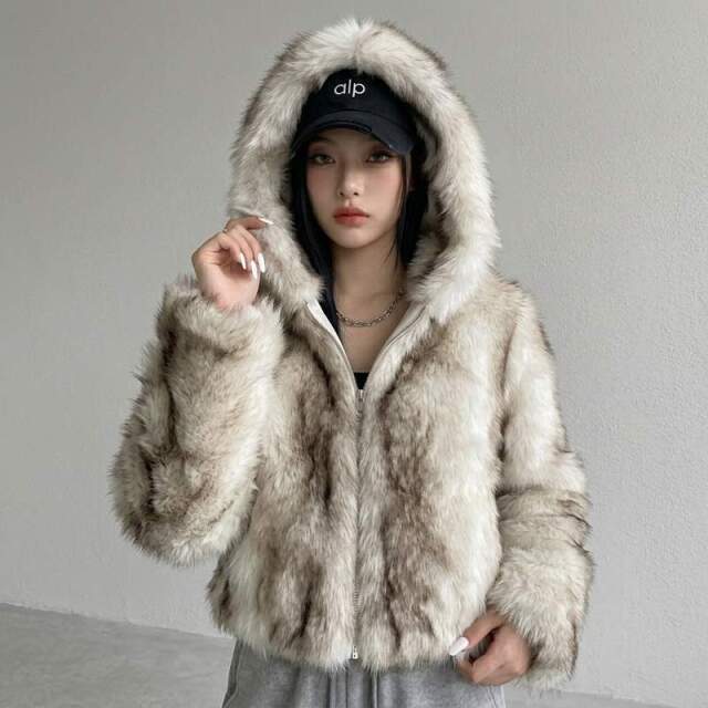 ファーフードブルゾン