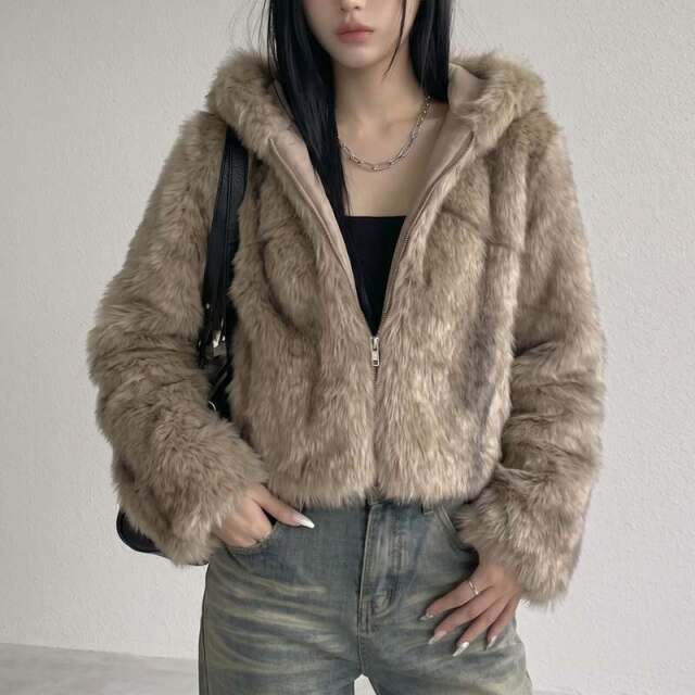ファーフードブルゾン