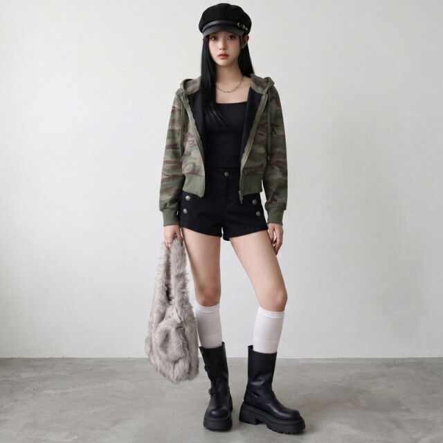 迷彩パーカー