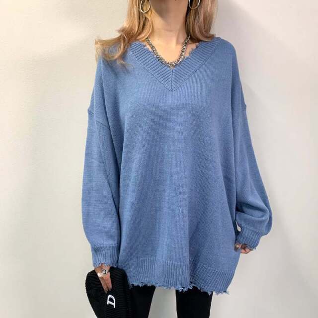 Non-hedge 裏毛ダメージチュニック Non-hedge 裏毛ダメージチュニック Non-hedge 裏毛ダメージ