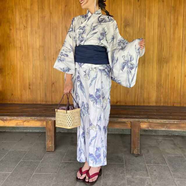 水彩柄セパレート浴衣4点セット