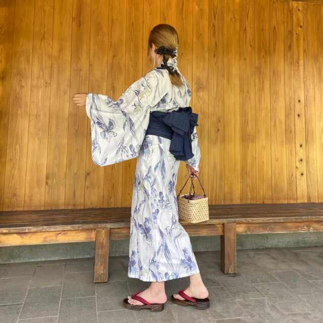 水彩柄セパレート浴衣4点セット