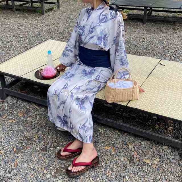 水彩柄セパレート浴衣4点セット