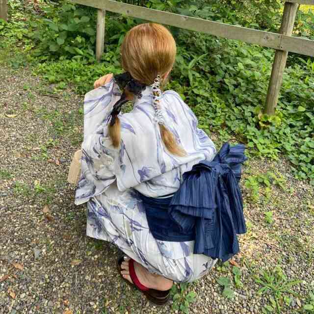 水彩柄セパレート浴衣4点セット