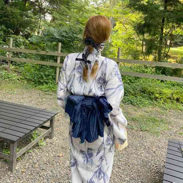 水彩柄セパレート浴衣4点セット