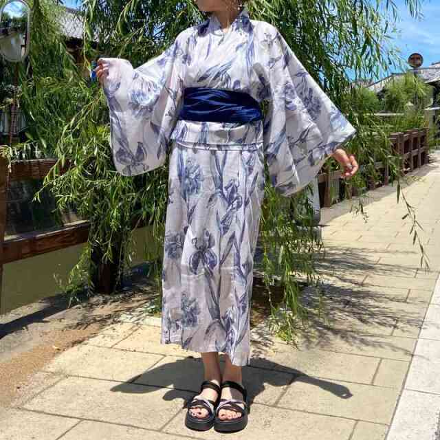 菖蒲柄セパレート浴衣4点セット