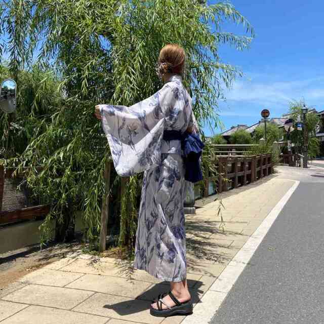 菖蒲柄セパレート浴衣4点セット