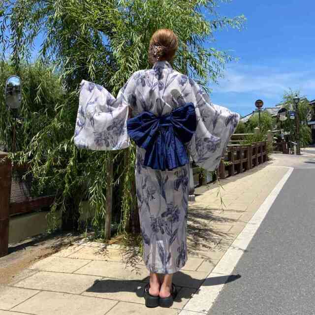 菖蒲柄セパレート浴衣4点セット