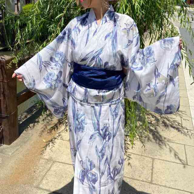 菖蒲柄セパレート浴衣4点セット