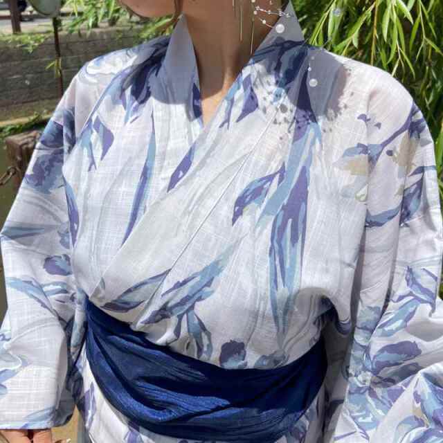 菖蒲柄セパレート浴衣4点セット