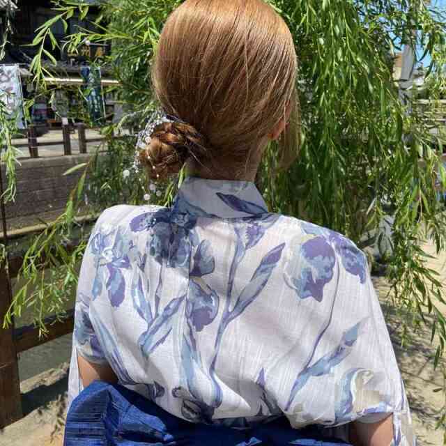 菖蒲柄セパレート浴衣4点セット