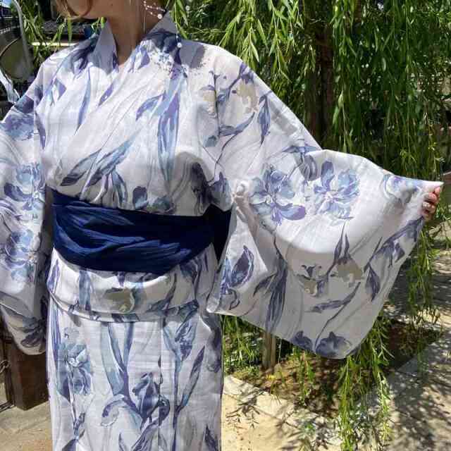 菖蒲柄セパレート浴衣4点セット