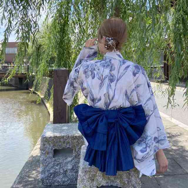 菖蒲柄セパレート浴衣4点セット