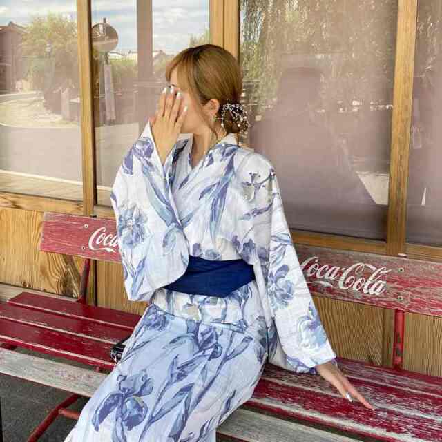 菖蒲柄セパレート浴衣4点セット