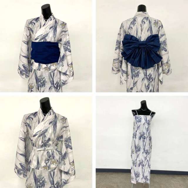 菖蒲柄セパレート浴衣4点セット