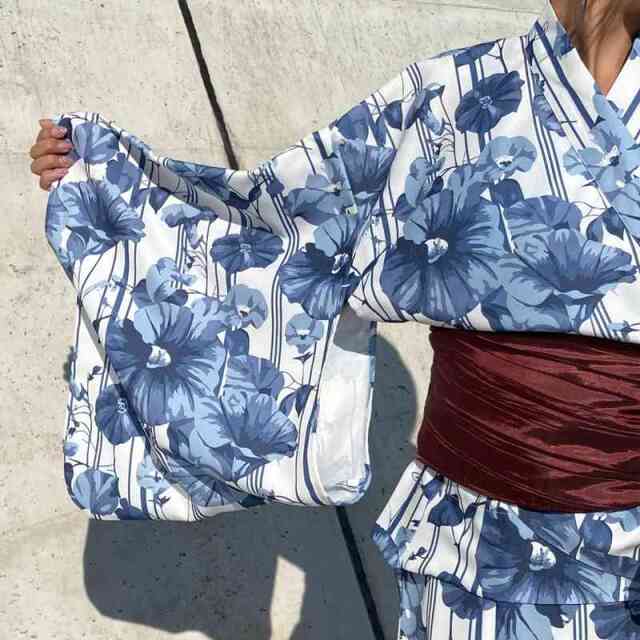 花柄セパレート浴衣4点セット