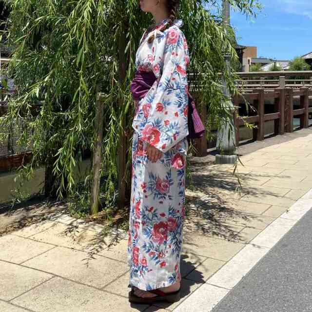 椿柄セパレート浴衣4点セット