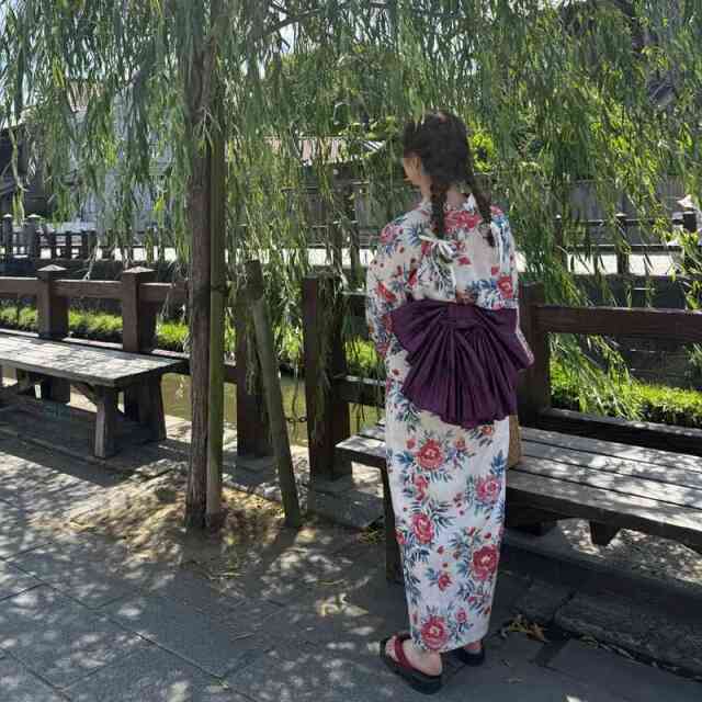 椿柄セパレート浴衣4点セット