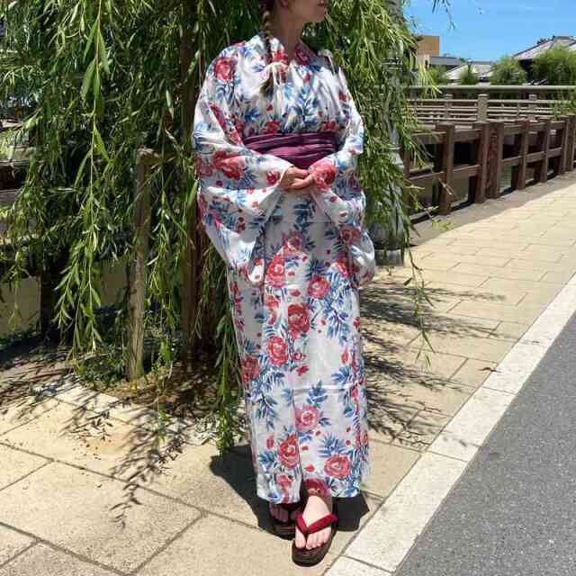 椿柄セパレート浴衣4点セット