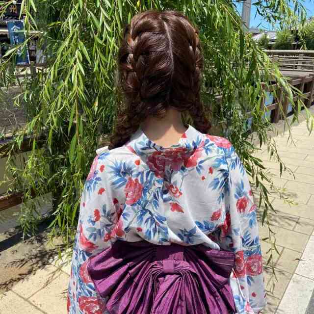 椿柄セパレート浴衣4点セット