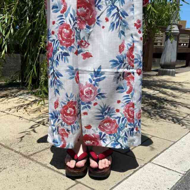 椿柄セパレート浴衣4点セット