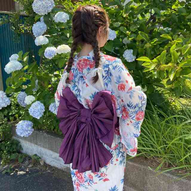 椿柄セパレート浴衣4点セット