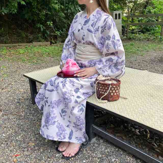 花柄浴衣3点セット