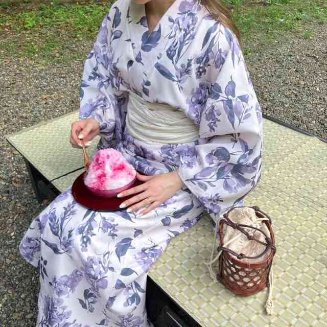 花柄浴衣3点セット