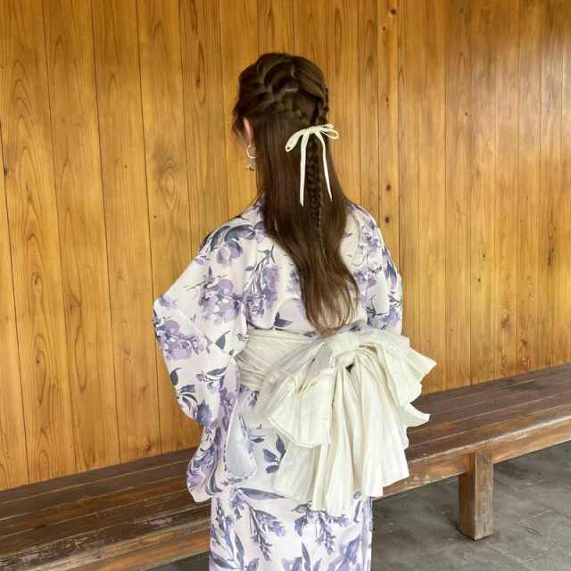 花柄浴衣3点セット