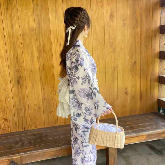 花柄浴衣3点セット