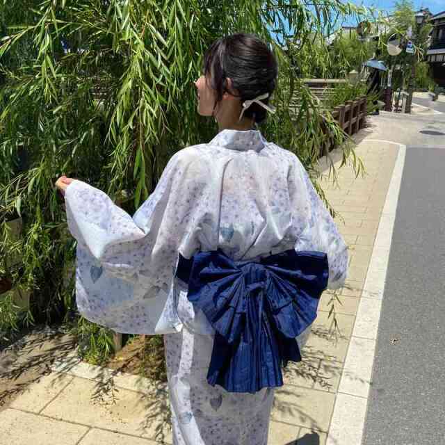 紫陽花柄セパレート浴衣4点セット