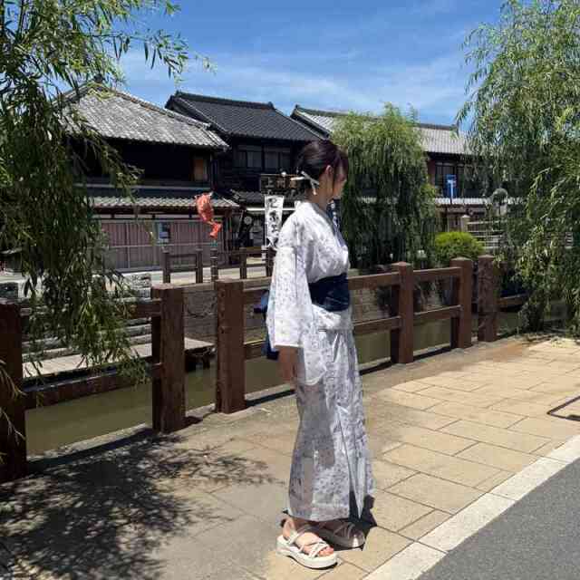 紫陽花柄セパレート浴衣4点セット